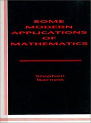 Cover of: Some modern applications of mathematics
