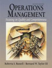 Operations management : focusing on quality and competitiveness