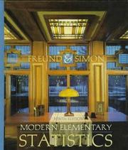 Cover of: Modern elementary statistics: John E. Freund, Gary A. Simon.