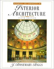 Cover of: Materials and components of interior architecture by J. Rosemary Riggs