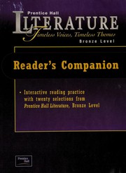 Cover of: Prentice Hall Literature: Timeless Voices, Timeless Themes: Reader's Companion: Bronze Level