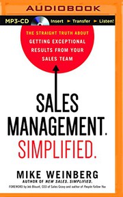 Cover of: Sales Management. Simplified.