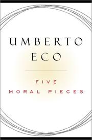 Cover of: Five moral pieces