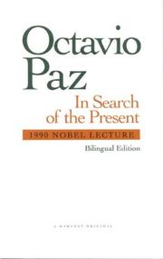 Cover of: In search of the present: Nobel lecture, 1990