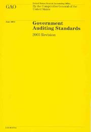 Cover of: Government auditing standards by United States. General Accounting Office