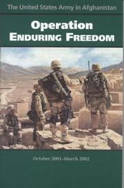 Cover of: Operation Enduring Freedom: October 2001-March 2002 (CMH Pub)