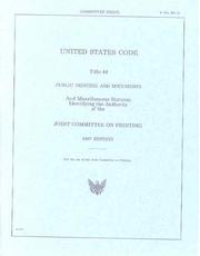 Cover of: United States code.