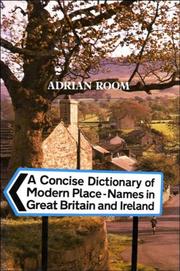 A concise dictionary of modern place-names : in Great Britain and Ireland