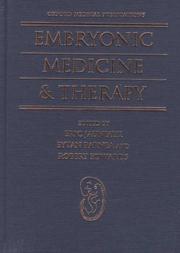 Cover of: Embryonic medicine and therapy