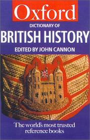 Cover of: A dictionary of British history