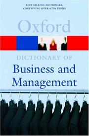 A dictionary of business and management