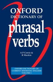 Cover of: Oxford Dictionary of Phrasal Verbs