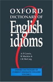 Cover of: Oxford Dictionary of English Idioms (Oxford Dictionary of Current Idiomatic English)