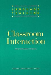 Cover of: Classroom interaction by Ann Malamah-Thomas