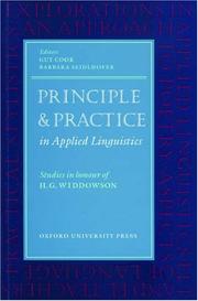Principle & practice in applied linguistics : studies in honour of H. G. Widdowson