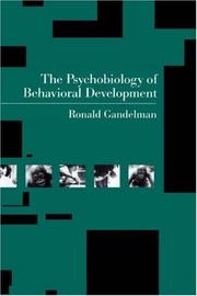 Cover of: The psychobiology of behavioral development