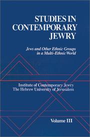 Cover of: Studies in Contemporary Jewry: Volume III: Jews and Other Ethnic Groups in a Multi-ethnic World (Studies in Contemporary Jewry)