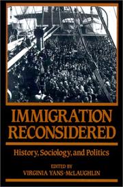 Cover of: Immigration reconsidered by edited by Virginia Yans-McLaughlin.