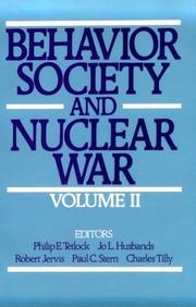 Cover of: Behavior, society, and nuclear war