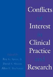 Cover of: Conflicts of interest in clinical practice and research