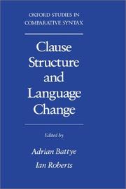 Cover of: Clause structure and language change