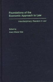 Foundations of the economic approach to law