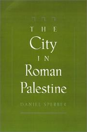 Cover of: The city in Roman Palestine