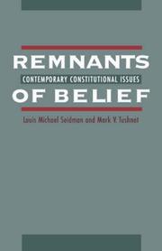 Cover of: Remnants of belief by Louis Michael Seidman