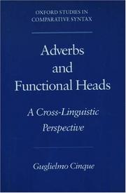 Cover of: Adverbs and functional heads: a cross-linguistic perspective