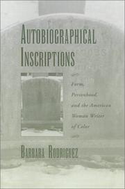 Cover of: Autobiographical inscriptions by Barbara Rodriguez