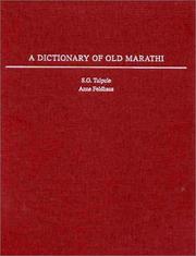 Cover of: A dictionary of Old Marathi