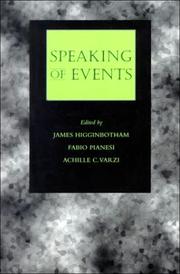 Cover of: Speaking of events