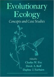 Evolutionary ecology : concepts and case studies