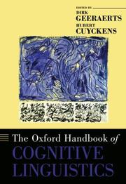 The Oxford handbook of cognitive linguistics