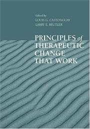 Principles of therapeutic change that work