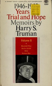 Cover of: Years of Trial and Hope by 