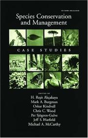 Species conservation and management : case studies