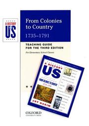 Cover of: A History of US: Book 3: From Colonies to Country, 1735-1791 Teaching Guide for Elementary School Classes (History of Us)