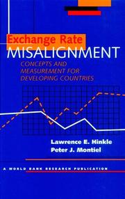 Exchange rate misalignment : concepts and measurement for developing countries