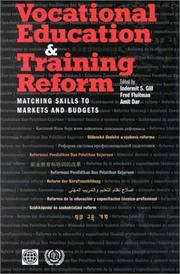 Vocational education and training reform : matching skills to markets and budgets