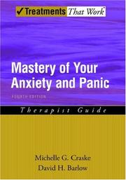 Mastery of your anxiety and panic : therapist guide