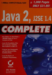 Cover of: Java 2, J2SE 1.4 complete