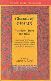 Ghazals of Ghalib : versions from the Urdu