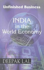 Unfinished business : India in the world economy