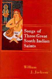 Cover of: Songs of three great South Indian saints