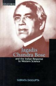 Cover of: Jagadis Chandra Bose, and the Indian response to Western science