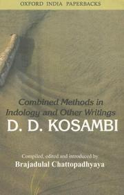 Cover of: Combined Methods in Indology and Other Writings