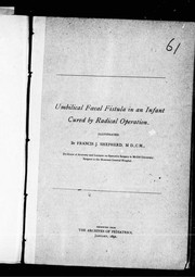 Cover of: Umbilical fæcal fistula in an infant cured by radical operation: illustrated