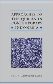 Cover of: Approaches to the Qur'an in Contemporary Indonesia (Qur'anic Studies)
