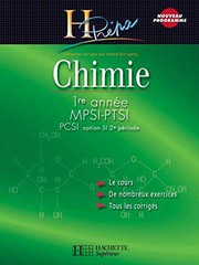 Cover of: Chimie 1ère année MPSI-PTSI-PCSI